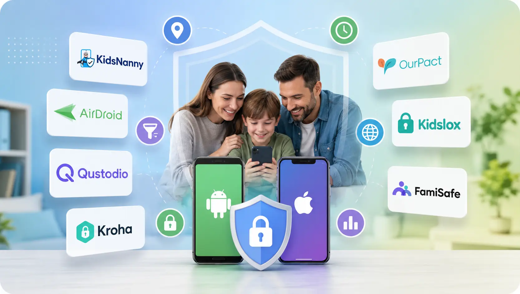 7 Best Parental Control Apps for Android and iPhone 2026 - KidsNanny, AirDroid, Qustodio